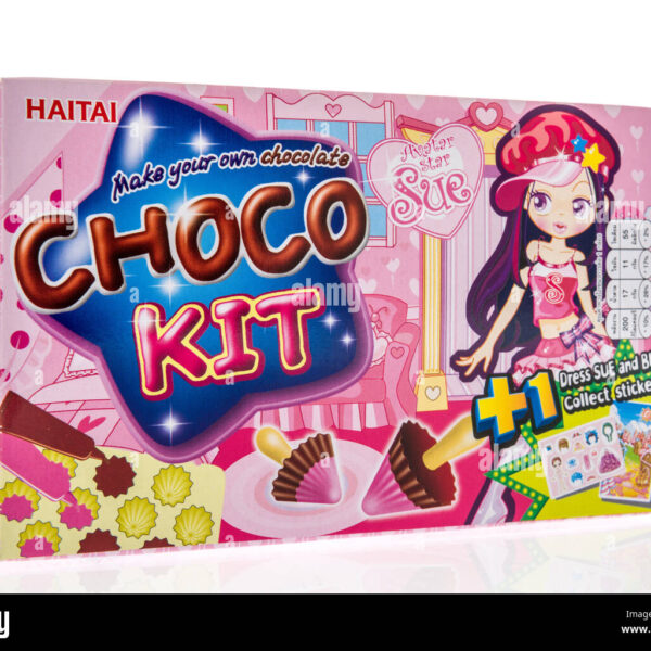 Winneconne wi 10 september 2019 a package of haitai choco kit with avatar star sue candy an isolated background 2a175y9